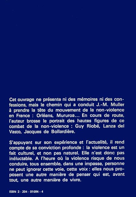 Le défi de la non-violence